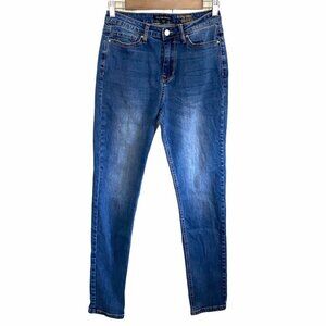 Boston Proper High Waist Rise Skinny Medium Wash Lightly Whiskered Jeans Size 4